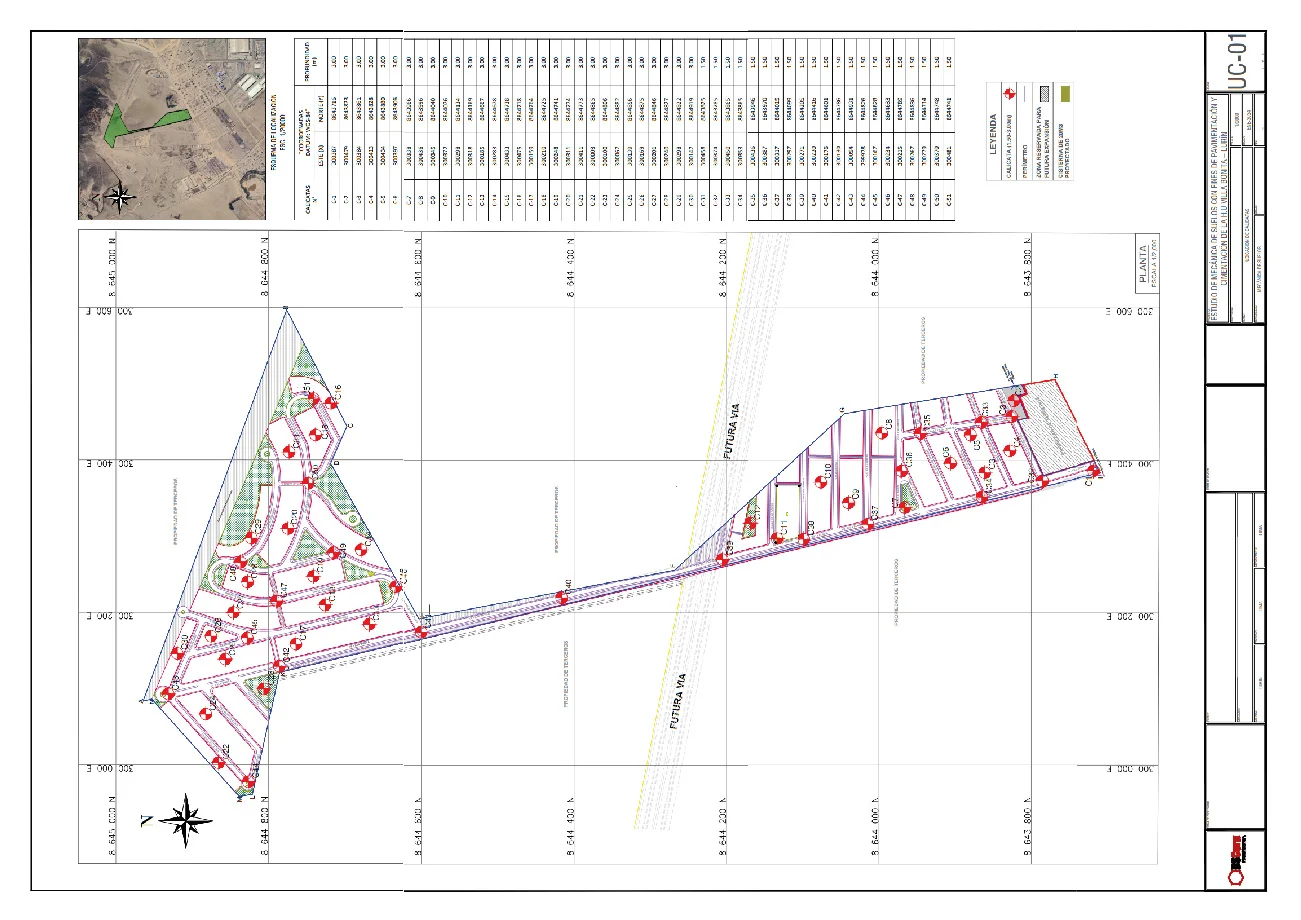 Estudio de mecánica de suelos con fines de pavimentación y cimentación de la H.U Villa Bonita - Lurín